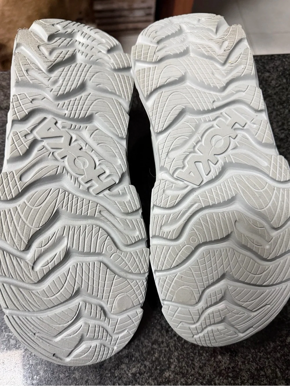 Hoka One One Men's Slip-On Knit Sneakers in Light Gray
